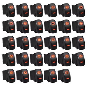 Interrupteur à bascule GPS étanche, bouton orange pour feux antibrouillard, interrupteur marche/arrêt 5 broches pour bateau, voiture, <span class=keywords><strong>robot</strong></span>, machine, accessoires - Product Image 1