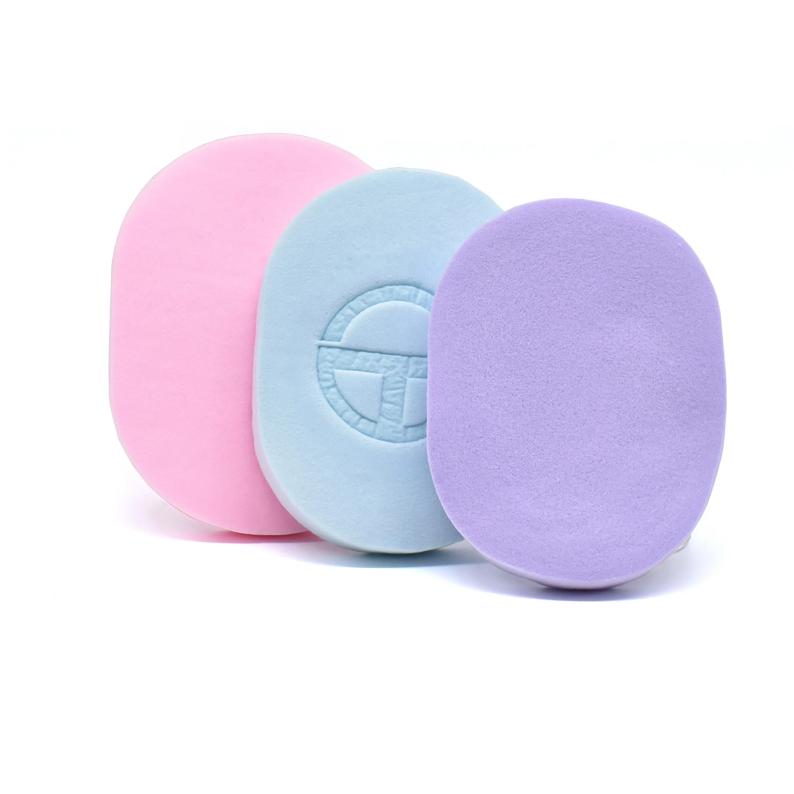 Reusable oval round makeup removal cleansing pad powder puff natural face wash sponge body puff for removing makeup