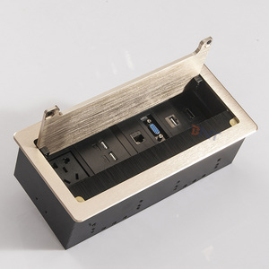 Xây dựng trong bàn chải bàn dây Grommet lật Bìa Ổ cắm điện/hội nghị Bảng đa phương tiện ổ cắm hộp - Product Image 4