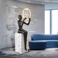 Lampadaires sur Pied LED Nordiques de Luxe Modernes et Minimalistes, Décoration Artistique pour Hôtel et Salon, Design Lumière d'Angle