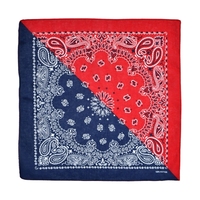 Nouveau coton hip-hop double sangle noyer fleur carré écharpe Patchwork street dance imprimé foulard