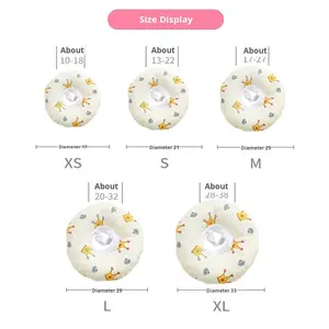 Collar Isabelino Postoperatorio para Perros y Gatos, Material de Algodón Suave, Cierre con Cordón, Diseño con Estampado de Dibujos Animados - Product Image 4