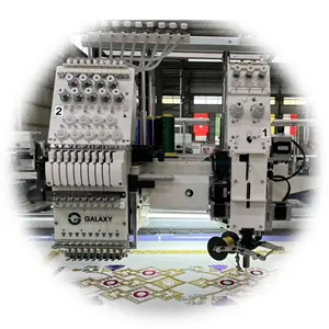 GALAXY embroidery machine HIGH SPEED 9needles 1 head flat and 1 head coiling/taping mixed machine EMBROIDERY MACHINE