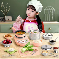 En gros, Jouets de cuisine pour jeu d'imitation, pour jeu intérieur à la maison, avec mini ustensiles de cuisine réalistes à faire soi-même, pour filles et enfants