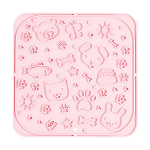 Al por mayor Tapete de silicona cuadrado sólido para lamer para perros, divertido, anti-ahogo, anti-derrame, comedero lento con ventosa, ecológico para mascotas, IPX5 - Product Image 4