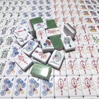 Jeu de Mahjong Américain Portable Personnalisé Écologique avec Paillettes, Luxe Moderne, 166 Tuiles en Acrylique, Plateau Gravé Joker, Jeux de Société