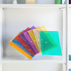 Porte-documents en plastique PP transparent A4 avec bouton-pression pour l'école et le bureau, vente en gros - Product Image 3