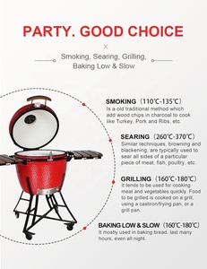 SEB KAMADO gril en céramique fumeur, grand noir bâtard joe <span class=keywords><strong>primo</strong></span> vision couleur verte oeuf kamado 24 pouces gril en céramique - Product Image 4