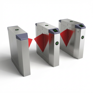 Tourniquet de contrôle d'accès pour supermarché et salle de sport, barrière à ailettes avec lecteur de code QR pour portail d'entrée de <span class=keywords><strong>parc</strong></span> d'attractions - Product Image 3