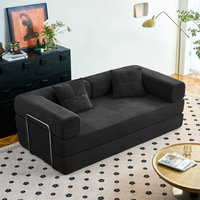 Canapé-lit convertible pliable de 81,6 pouces, taille king, avec 2 oreillers, pour salon et hôtel