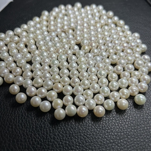 HQ Gems AAA casi redondo ligero corrector calidad 2,5mm 3mm 3,5mm 4mm medio agujero fábrica gran oferta perlas redondas <span class=keywords><strong>de</strong></span> agua dulce - Product Image 4