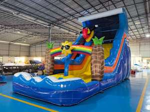 Toboggan aquatique gonflable de qualité commerciale en PVC, taille personnalisable, coloré, <span class=keywords><strong>avec</strong></span> <span class=keywords><strong>piscine</strong></span>, château gonflable, structure de saut aquatique - Product Image 6