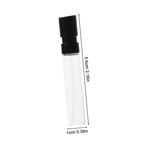 Flacons de parfum miniatures de luxe fantaisie, flacons vides en verre transparent de 1,5 ml et 2 ml avec pulvérisateur à pompe et impression sérigraphique - Product Image 2
