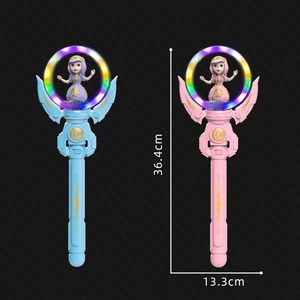 Bữa tiệc sinh nhật ánh sáng lên đồ chơi quay Led lễ hội trẻ em Đồ chơi Unicorn gậy công chúa nhấp nháy Cổ Tích Cá Heo Đũa Phép cho các cô gái - Product Image 3
