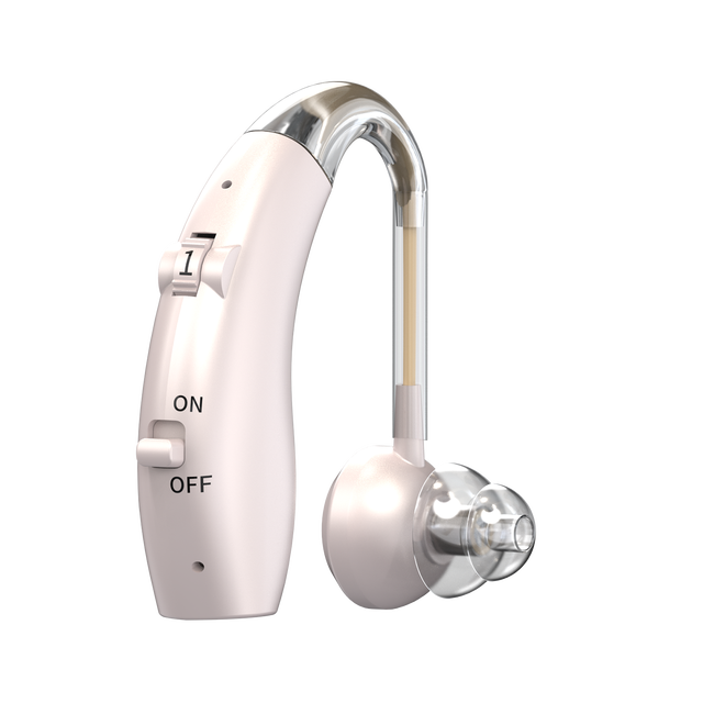 Factory Wholesale Rechargeable BTE Hearing Aids with High Gain and Noise Reduction for Mild to Moderate & Severe Hearing Loss