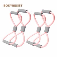 Bande de résistance Pilates en forme de 8, bande élastique en silicone pour exercices de yoga, entraînement physique