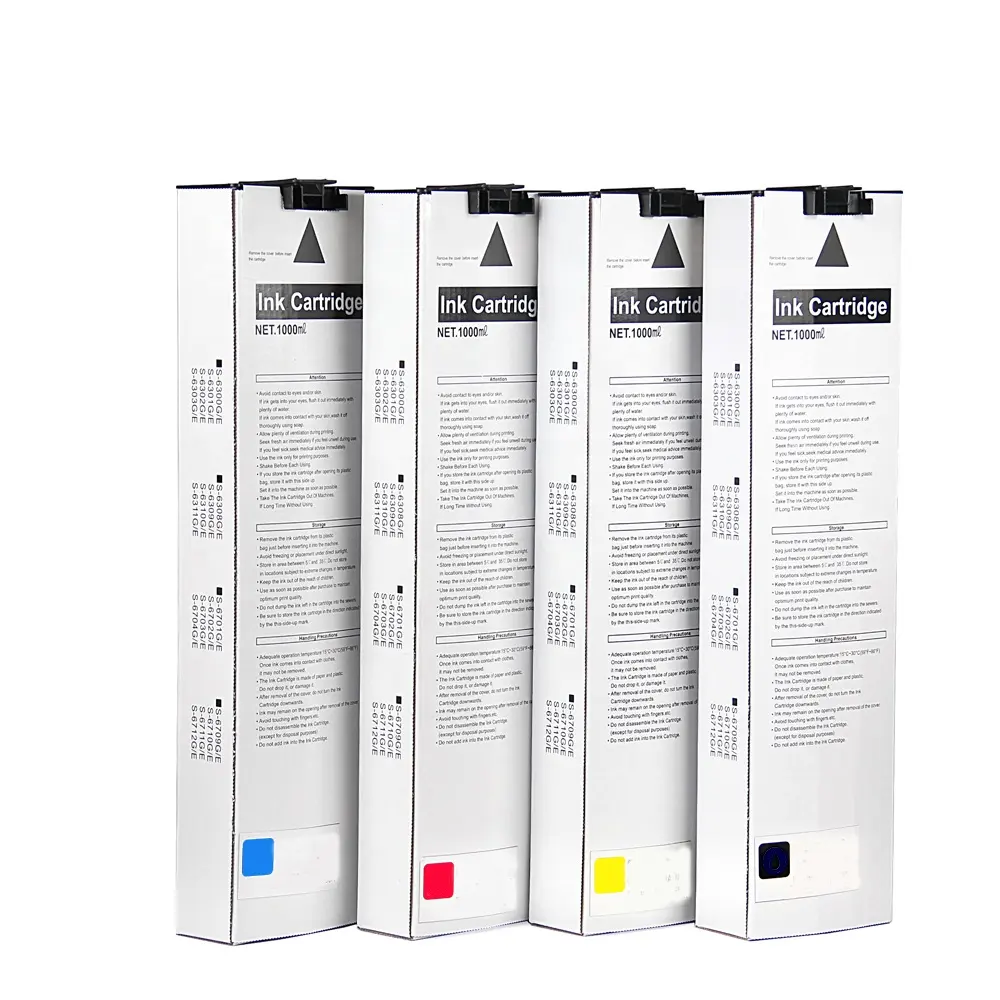 4 вида цветов 1000 мл совместимый картридж S-6301E/G для comcolor 3050/7050/9050 принтеров