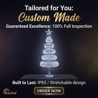 Lampu Pohon Natal 3D Retractable Berbentuk Cincin yang Dipatenkan, Dekorasi Natal untuk Pesta Taman, Pernikahan, dan Liburan