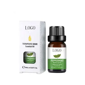 Huile essentielle de menthe poivrée pour recette unique, huile essentielle d'aromathérapie, vente en gros, 10ML