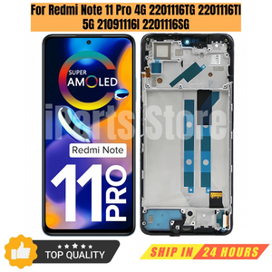 Écran <span class=keywords><strong>de</strong></span> remplacement IParts pour Redmi Note 11 Pro 4G 2201116TG 2201116TI 5G 21091116I 2201116SG, écran tactile avec châssis - Product Image 2