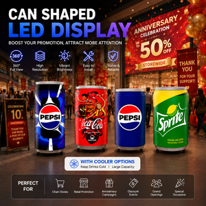 Écran publicitaire LED cylindrique en forme de petite boîte, 360 degrés, pour la promotion de marque, les événements en magasin et la vente au détail - Product Image 5