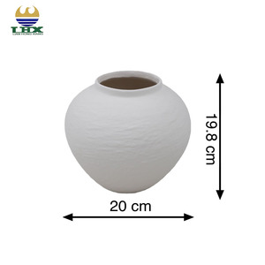 निर्माता nordic देहाती गोल vase मैट सफेद बनावट सिरेमिक vesse न्यूनतम टेबलटॉप फूल vese होम डेकोर के लिए - Product Image 2