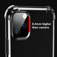 Étui antichoc en TPU souple transparent pour iPhone 11/iPhone 11 Pro/iPhone 11 Pro Max Nouveau produit Accessoires de téléphone portable