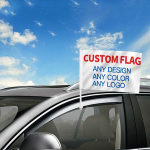 <span class=keywords><strong>Bandera</strong></span> de ventana de coche, Logo personalizado, sublimación en blanco, con poste para Decoración - Product Image 2