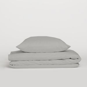 Juego de Funda de Edredón 100% Algodón Gris Italiano para Cama Individual 200x200cm - Product Image 1