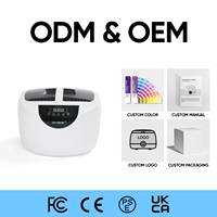 Alat Pembersih Perhiasan Gigi Digital Mini Portabel VGT-6250 dari Baja Anti Karat dengan Timer 480 Detik, 65W, dan Kapasitas 2.5L, Pembersihan Ultrasonik