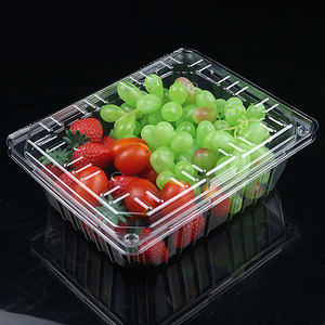 Boîte de fruits en gros boîte d'emballage de fruits en plastique PET transparent jetable de haute qualité cerises fraise cerise 1000 <span class=keywords><strong>g</strong></span> - Product Image 4