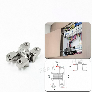 Hiện đại vô hình thép chéo bản lề cho hẹp bên tấm cho đồ nội thất cửa tủ nhà bếp phòng khách trường cửa bản lề - Product Image 3