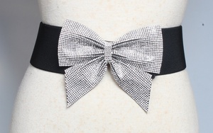 Nuevo Cinturón Elástico Elegante con Pedrería de <span class=keywords><strong>AliExpress</strong></span>, Cinturón Brillante de Moda para <span class=keywords><strong>Mujer</strong></span> Sin Hebilla, Hecho en China - Product Image 5