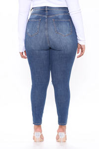 <span class=keywords><strong>Abbigliamento</strong></span> da donna taglie forti Jeans strappati a vita alta pantaloni a matita da donna pantaloni Skinny Jeans Denim per donna <span class=keywords><strong>mamma</strong></span> - Product Image 2