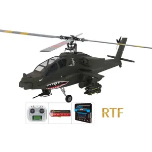 FLISHRC FL500 Roban AH-64 Apache 500 Size Scale Helicopter Four Rotor Blades GPS with H1 Flight Controller RTF Not FLY WING
