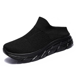 Chaussures décontractées à bout large pour hommes et femmes, grande taille, à enfiler, style mule, respirantes, en tricot, pour la marche - Product Image 5
