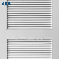 Porte à persiennes JHK-L02, design moderne, deux panneaux, haute qualité, prix compétitif, production de masse, utilisation intérieure pour chambre à coucher.