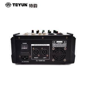 TEYUN <span class=keywords><strong>PA4</strong></span> 4-Channel Digital Mixer amplificatore di potenza a bassa potenza microfono DJ Controller/Console Audio piccoli altoparlanti accessori - Product Image 6
