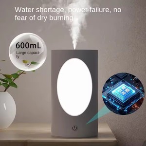 Difusor de Aromas Portátil Recargable Inalámbrico con Luces LED de Colores, Humidificador de Aire de Gran Capacidad de 600 ml - Product Image 4