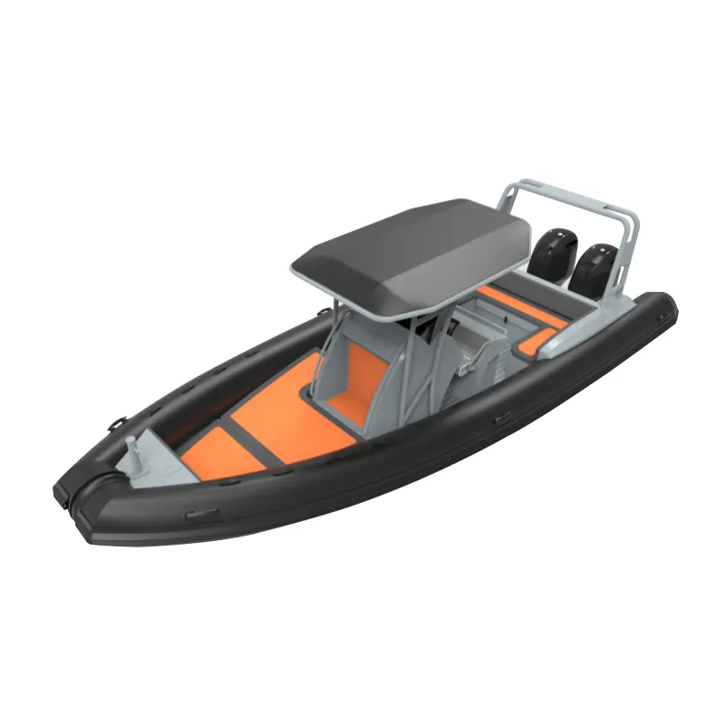 Neues 760 25ft Aluminium Rumpf Hypalon RIB Boot mit Motor 7,6 m Cabin Cruiser Boote