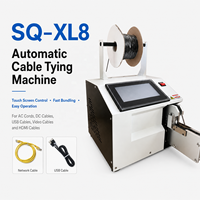 Machine automatique d'enroulement et de ligature de fils SQ-XL8 5-50mm, scelleuse de sacs à écran tactile pour sacs à pain, aliments, câbles, vitesse 0,6s, 16kg