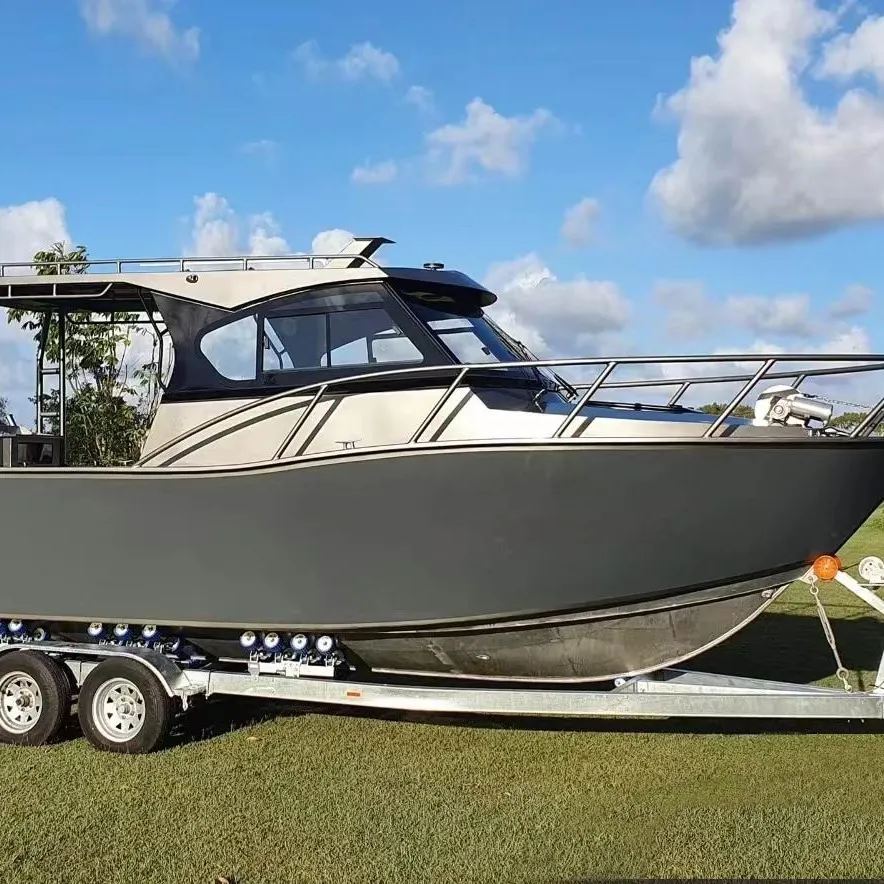 Gospel 25ft Profisher PT750 Offshore Outboard Yacht en aluminium Bateau de pêche de luxe à vendre