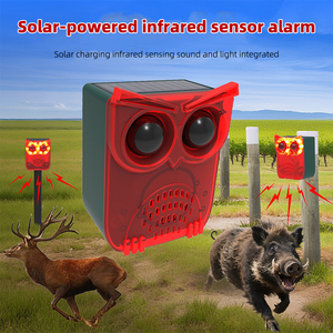 Dispositivo Repelente de Animales con Sensor de Movimiento a Prueba de Agua con Luz LED Roja, Energía Solar de 3.7V para Casa, Granja, Villa - Product Image 3