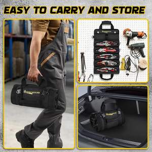 Échantillon gratuit - Mallette de rangement pour outils en Oxford, robuste, pour électriciens et mécaniciens, avec compartiments de rangement pour voiture, pour transporter des outils - Product Image 4