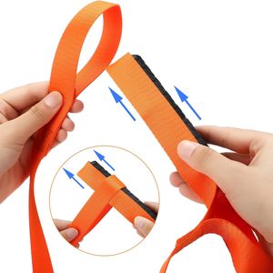 Sangle de traînage Orange Drag Deer en nylon et cuir durable - Accessoire d'extérieur imperméable avec tige en acier pour le camping - Product Image 4