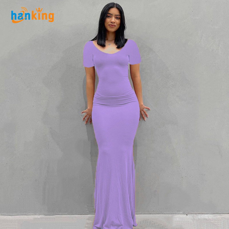 Manches Courtes Violet Clair
