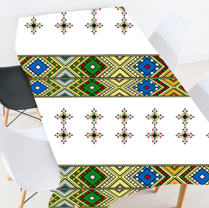 Couverture de nappe éthiopienne érythréenne vêtements rectangulaires <span class=keywords><strong>toile</strong></span> <span class=keywords><strong>cirée</strong></span> imperméable sur la Table pour manger café cuisine salon - Product Image 1