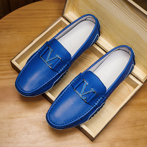 High-quality Designer Luxury Men's Casual Genuine Leather Soft <b>Slip</b>-on <b>Shoes</b> Comfort Breathable Fashion Trend - Product Image 5