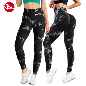Leggings da donna con Lifting Spandex Tie Dye Vintage anti-umidità - Product Image 2