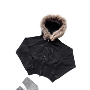 Nuova <span class=keywords><strong>Felpa</strong></span> con Cappuccio in Pile ODM Inverno 2025, Stile Retrò Europeo e Americano, Giacca con Zip, Personalità Slim Fit, <span class=keywords><strong>Felpa</strong></span> da <span class=keywords><strong>Donna</strong></span> - Product Image 5